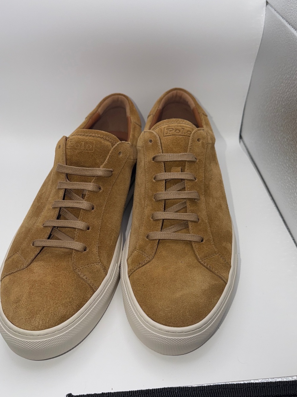NWOP Polo Ralph Lauren Men’s made in Italy Jermaine suede sneakers size 13